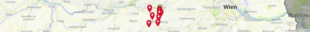 Kartenansicht für Apotheken-Notdienste in der Nähe von Ober-Grafendorf (Sankt Pölten (Land), Niederösterreich)
